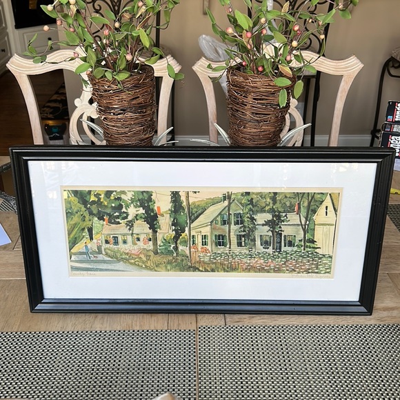Vintage!William McK. Spierer A.W.S.Mid Century “Country Lane”Framed Lithograph